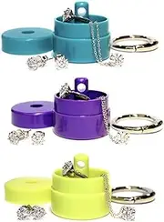 Lion Latch Travel Jewelry Box Case, Ring Holder on Shark Tank - Ring Holder for Women Girls with Keychain, Small Jewelry Organizer Boxes, Portable Ring Keeper Key Chain, Jewelry Storage Case