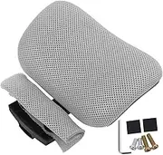 HOMSFOU Office Chair Head Pillow Gamer Chair Neck Pillows for Recliners Ergonomic Headrest Head Support Guard Cushion Headrest Cushion Sponge Grey