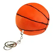 Simple Plush Football/Basketball Keychain Fashion Pendant Keyring Ornament Key Holder Backpack Handbag Charm for Boys