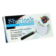 Sherlock Magnifier 75mm Classic Style Toy Glass 2.5x Magnification for 7+ Ages