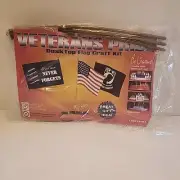 Veterans Pride Desktop Flag Craft Kit 3 Flags MIA American Vet New Sealed