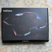 TOPMATE C7 Notebook Cooling Pad RED Adjustable Height with 5 Quiet Fans