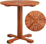 Bar Table, Outdoor Coffee Dining Side Small Tables Kitchen Hallway Bistro Home Furniture Setting 70x70 cm Solid Acacia Wood
