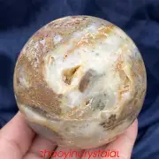 1.62LB Natural amazonite ball quartz crystal sphere 80mm reiki healing XQ800