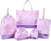 [COLORFUL CANDY STYLE] NM182000 Kindergarten Entrance Set, Quilting (Includes Lesson Bag and Reflector), Water Repellent, Pastel Balloons, Lightweight, Stain Resistant, Wrinkle Resistant, Security Safe,