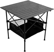 Portable Folding Picnic Table with Easy Carry Bag Lightweight Aluminum Roll Up Table for Camping BBQ Hiking Indoor Outdoor Use