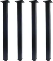 28 Inch Adjustable Metal Furniture Legs, Square Office Table Furniture Leg, Set