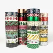 Christmas Washi Tape X-mas Foil Snowman Reindeer Santa Hats Mistletoe Variety