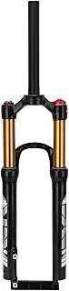 Baxnore Mountain Bike Front Fork, Mg Alloy Aluminum Alloy Bicycle Suspension Air Fork, Straight Steerer Manual Lockout Fork for Cycling