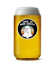 Halloween (This Is Boo Sheet) 16oz Pint Beer Can Glass Barware Seltzer Cocktail