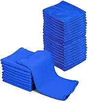 TooToo Blue Microfiber Cleaning Cloth -Pack of 50, Highly Absorbent Cleaning Rags, 30cm x 30cm All Purpose Cleaning Towels for Housekeeping, Kitchen, Car, Lint Free and Reusable Microfiber Towels