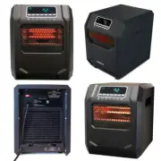 4 Element 1500W Portable Electric Infrared Quartz Space Heater, Indoor.