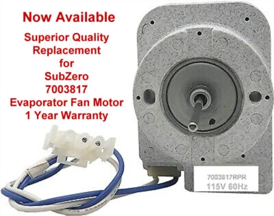 New Replacement for Sub-Zero Refrigerator Evaporator Fan Motor 7003817