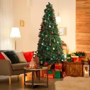 6.5ft Christmas Tree, Premium Spruce Artificial Christmas Tree