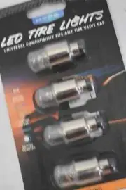 Hype LED Tire Lights 4 Pack Universal Compatibility For Any Valve Cap 7 Colors