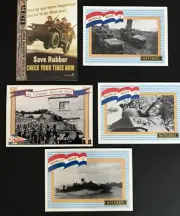 PT Boat, Jeep, Sherman Tank WWII Collector Cards