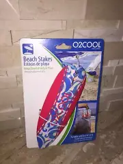 SURFBOAD SHAPED BEACH TOWEL STAKES O2COOL 2 PACKS