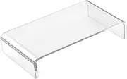 Clear Acrylic Monitor Stand Transparent Computer Riser for Improved Posture and Eye Health Durable Lifting Rack for Laptops and Desk Organizer for Gaming Accessories