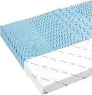 STARRY EUCALYPT Double Size Memory Foam Mattress Topper 8cm Thick, Mattress Pad with Cool Gel Infused 7 Zone Design, Bamboo Fabric Cover Beddings Bed Mat