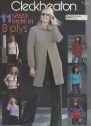 Cleckheaton Knitting Pattern Book #933 11 Sassy Knits in 8 plys 11 Designs Women