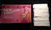 1977 New Freedom Beltless Mini Pads - 5 Pads And Empty Giant Box! Rare!