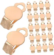 [ANDRESLAD] Set of 50 Flat Back Earring Clips Non-pierced French Earring Hooks for Homecoming Parties and Jewelry