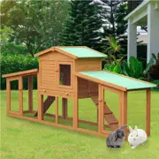 Advwin Rabbit Hutch Wooden Chicken Coop Bunny Cage Pet House