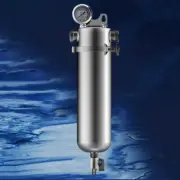 Front-loading Water Filter Stainless Steel Housing 40um Screen 1/2"Drain Outlet