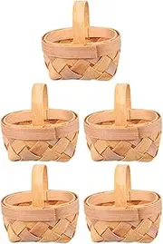 Artisanal Crafted Mini Baskets 5 Pack Small Woven Baskets for Decor for Giving