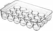 24 Eggs Plastic Detachable Deviled Egg Carrier Storage Container With Lid and Handle, Freezer Dishwasher Microwave Safe