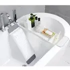 Bathroom Bamboo Expandable Bath Caddy Holder Tray Over Bathtub Rack Support Spa