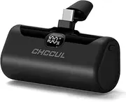 CHCCUL Mini Portable Charger, 5000mAh USB C Fast Charging Power Bank, LCD Display Small Battery Pack Compatible with iPhone 16/15/ for for Samsung/Android etc
