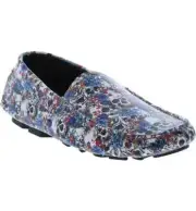 Robert Graham Skull Print Leather Anchor Moccasin Loafers Size 8 $198
