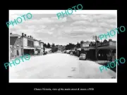 OLD POSTCARD SIZE PHOTO OF CLUNES VICTORIA THE MAIN STREET & SHOPS c1950