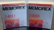 (2x) Memorex 2S/HD Flexible Floppy Diskettes 20 3.5” Double Sided Each FREE SHIP