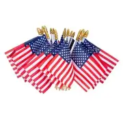 24 Pcs USA 4''x6'' Wooden Stick Flag,July 4th Decoration, Veteran Party, Mini