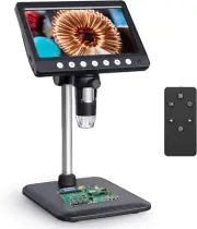 7" LCD Digital Microscope - 1080P 500x Coin Magnifier 8 Adjustable LED Lights
