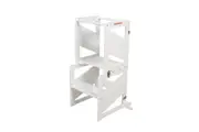 Childcare Wooden 2-in-1 Convertible Learning Tower With Desk Mode - White