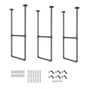 37" Ceiling Mount Black Shelf 3 Pairs U Shape Pumbing Pipe 37" bracket-3 pairs
