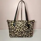 NWT Coach CY347 Leopard Print Gallery Tote Top Zip Handbag