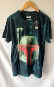 Zing Boba Fett Green Size MEDIUM Print Shirt Shortsleeve