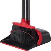 Broom with Dustpan Combo Set, Broom and Dustpan Set with 51.6’’ Long Handle, Sta