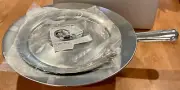 RARE NOS SWISS ARMY STAINLESS STEEL CAMP TRAVEL LIDDED COOK PAN OR BED PAN