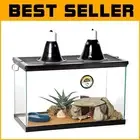 10-Gallon Desert Reptile Starter Habitat Kit with Light & Heat for Small Animals