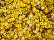 Sequins Cup 6mm Laser Harvest Gold 20g Dance Costume Bead Craft Sew