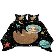 Funny Astronaut Sloth Coverlet