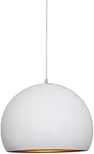 Creative Modern Style Flush Mount Chandelier,Semi-Circular Design Metal Hanging Lamp Lampshade,E27 Base Single-Head Ceiling Lighting,Bedroom Dining Room Balcony Pendant Lamp
