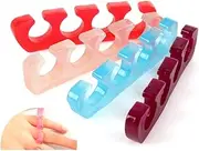 Separator Divider for Toe and Finger Silica gel Toe Spacer Great Toe Cushions for Nail Art Salon Pedicure Manicure (4 Pack)