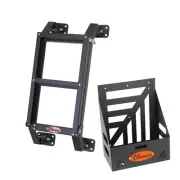 Vonnies Combo Pack Black Rear Folding Ladder and Single Jerry Can Holder for Can