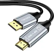 DP to HDMI Cable 1.8m, 4K@60Hz DisplayPort to HDMI (Male to Male) Cable Compatible with Lenovo, HP, ASUS, Dell and Other Brand (DP0132)